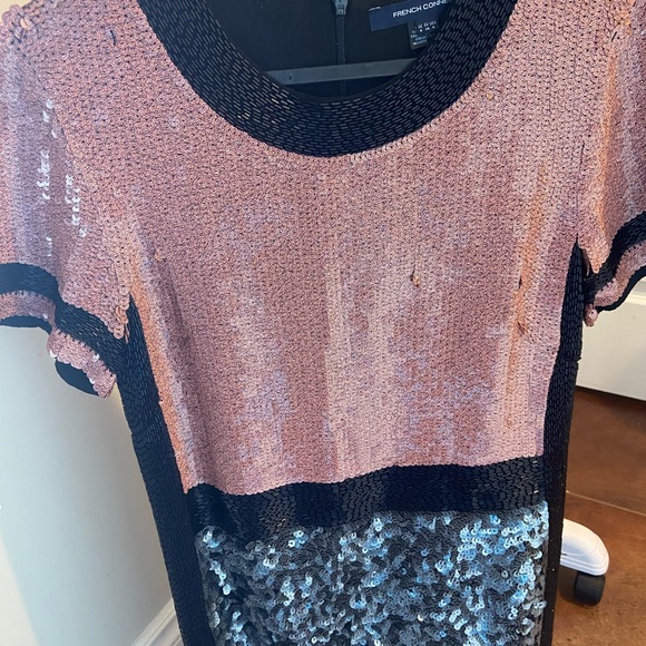 Pink, gray and black French Connection dress - Picture 3 of 4